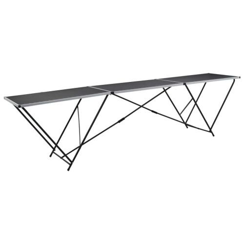 VidaXL vidaXL Folding Pasting Table MDF and Aluminium 300cm Working Desk Workbench