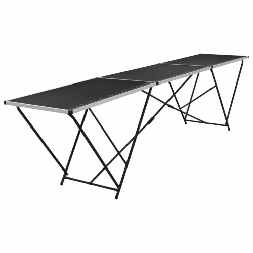 VidaXL vidaXL Folding Pasting Table MDF and Aluminium 300cm Working Desk Workbench 1
