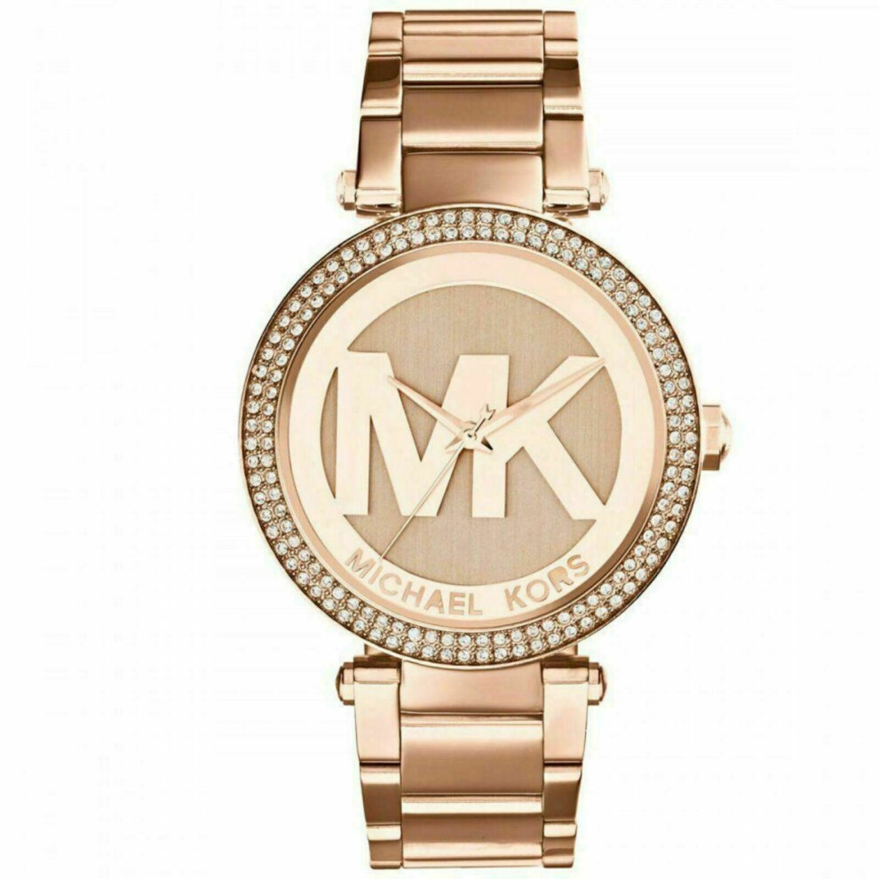 Michael Kors Parker MK5865 Rose Gold-Tone Women's Watch, 39mm, 50m Water-Resistant, Rose Dial