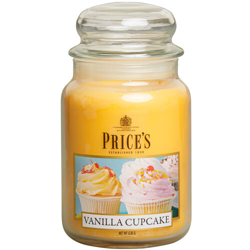 Price's Candles Large Jar Vanilla Cupcake
