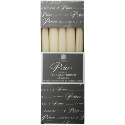 Price's Candles 10" Venetian Wrapped 1x10 Ivory