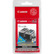 Canon Pg-40/Cl-41 Original Ink Cartridge Black Colour Inkjet 2 / Pack 0615B043