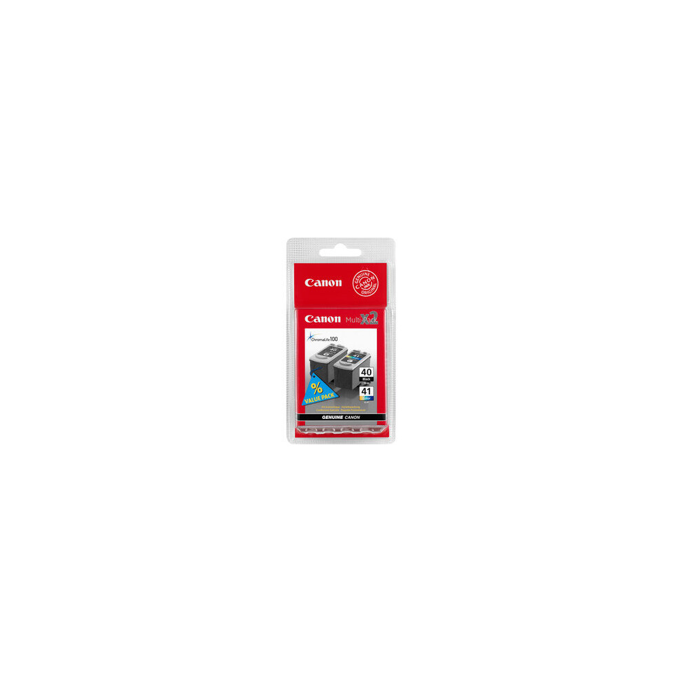Canon Pg-40/Cl-41 Original Ink Cartridge Colour Inkjet 2 / Pack 0615B043 Black 8714574552576
