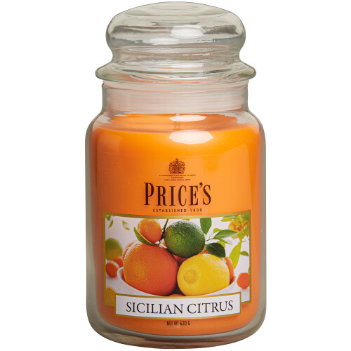 Price's Candles Large Jar Sicilian Citrus