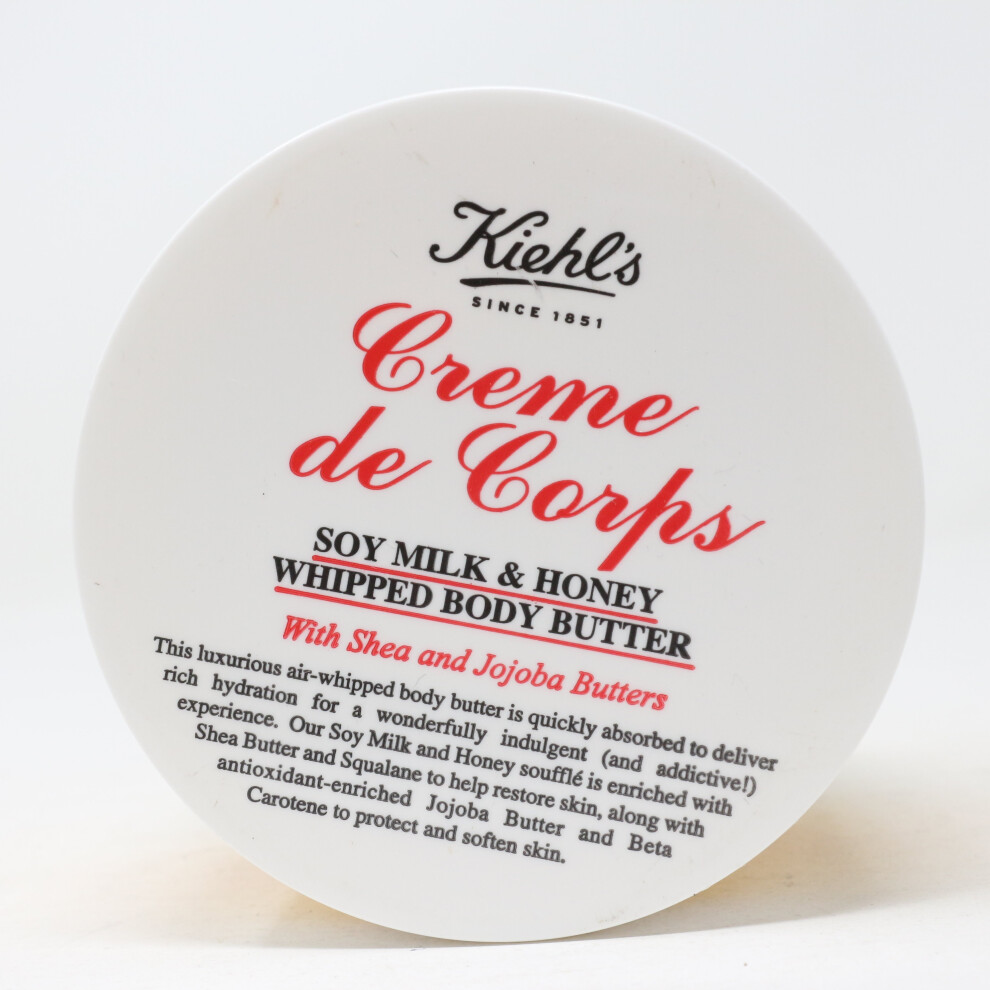 Kiehl's Creme De Corps Soy Milk & Honey Whipped Body Butter 8Oz/226Ml New