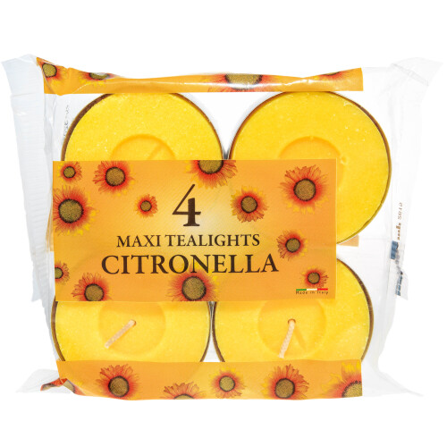 Price's Candles Citronella Maxi Tealights x4