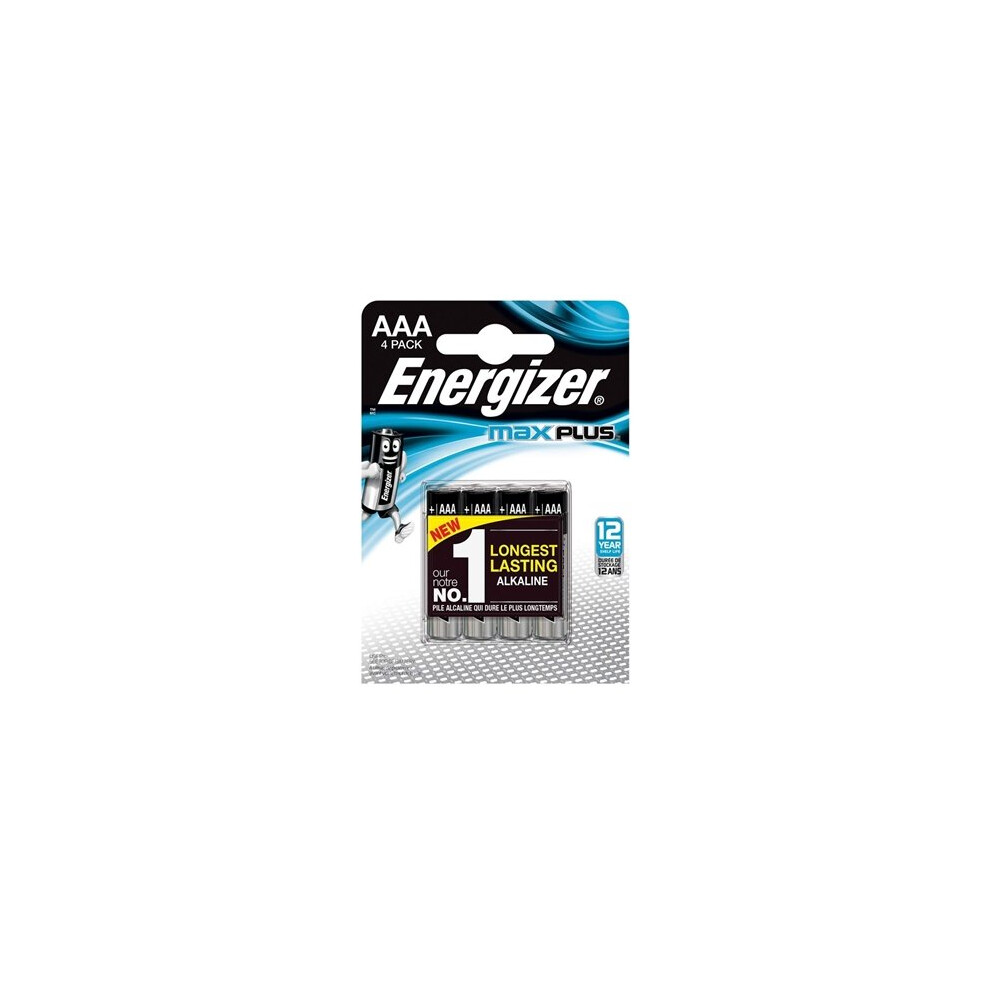 Energizer Maxplus Pack Of 4 Aaa Batteries Enerlr03b4maxplus
