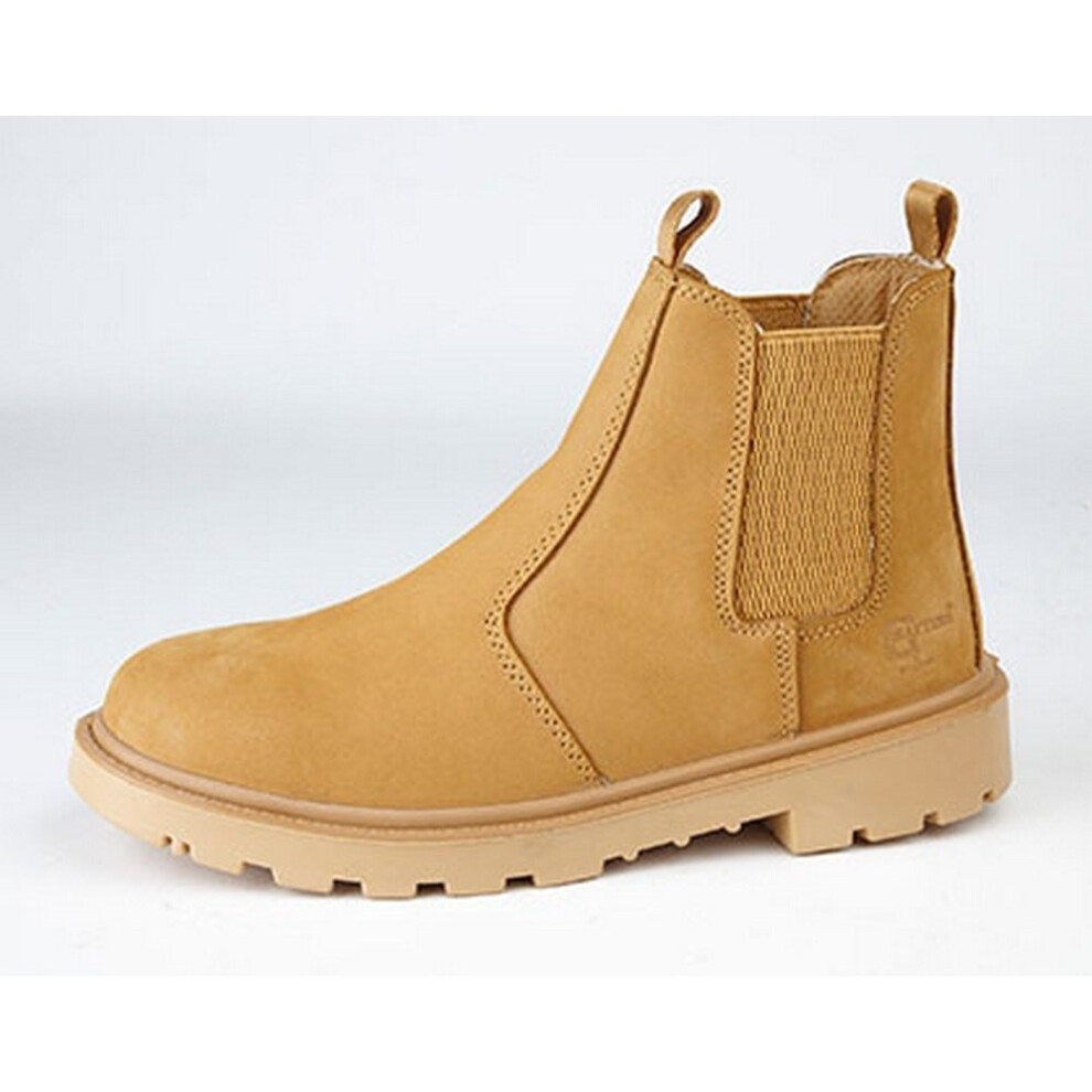 (16 Uk, Honey Nubuck) Grafters Mens Grinder Safety Twin Gusset Leather Dealer Boots 5050703468497