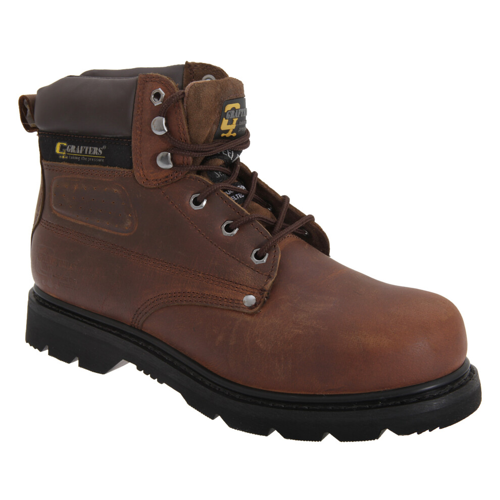(5 Uk, Brown) Grafters Mens Gladiator Safety Boots 5050703178846