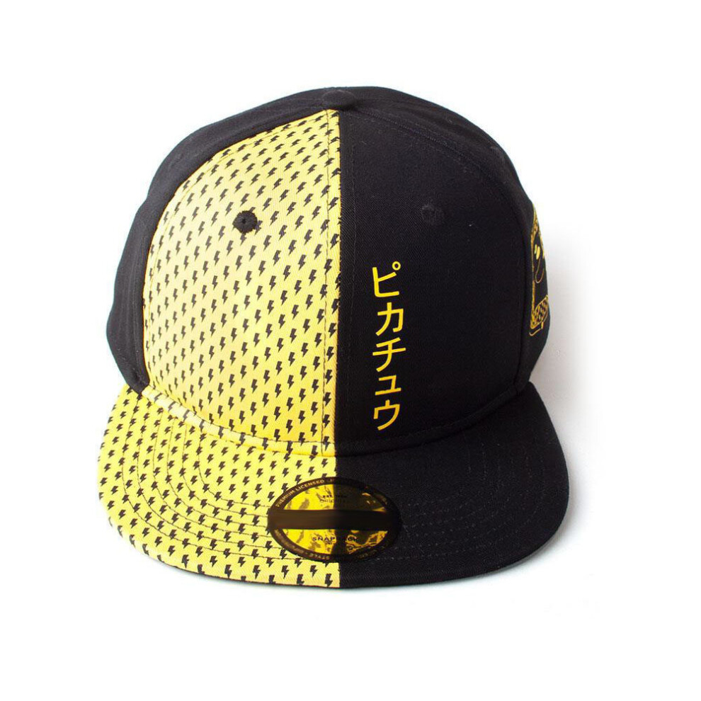 Pokémon Block Pikachu Snapback Baseball Cap Black