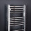 PlumbGalaxy Essentials 1100 x 500mm Curved Chrome Heated Towel Rail 2