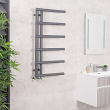 Kristiansund 988 x 500mm Grey Designer Heated Towel Rail