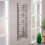 PlumbGalaxy Boden 1200 x 500mm Curved Chrome Flat Panel Heated Towel Rail 1
