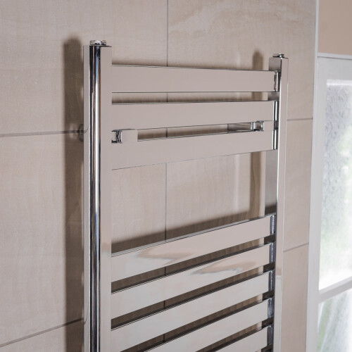 PlumbGalaxy Boden 1800 x 600mm Straight Chrome Flat Panel Heated Towel Rail 1
