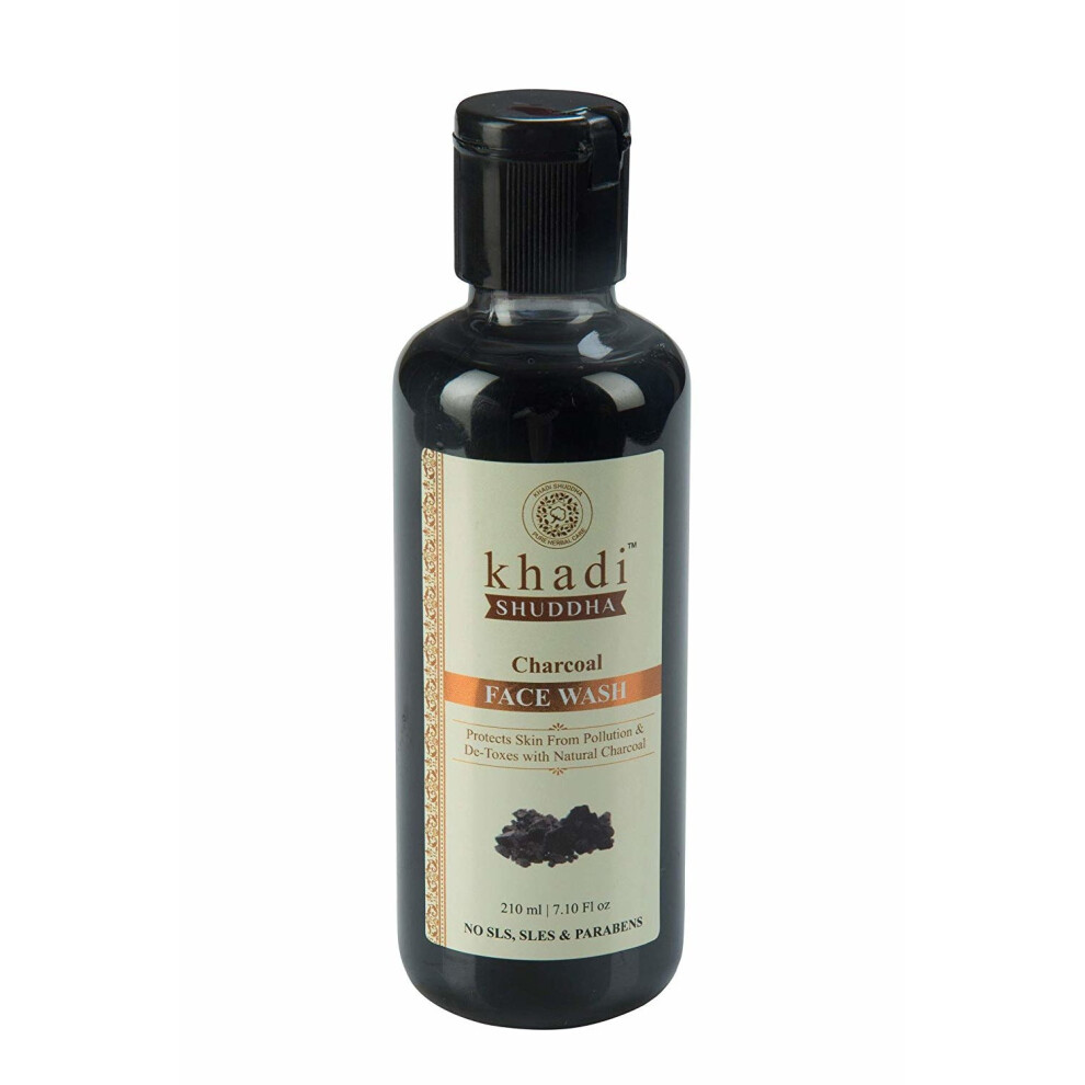 Khadi Shuddha Khadi Suddha Charcoal Face Wash - No Sls Sles And Paraben, 210 Ml