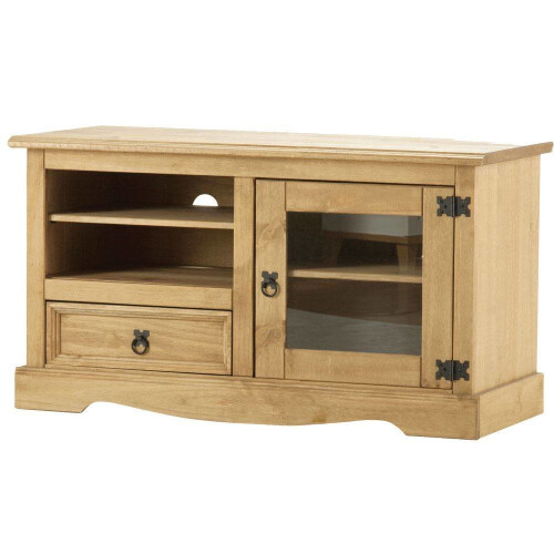 Seconique Seconique Corona Mexican Solid Pine 1 Door 1 Drawer Tv Entertainment Unit