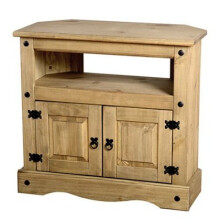 Seconique Corona Mexican Solid Pine 2 Door Corner Tv Unit