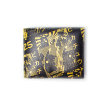 Pikachu Manga Bi-Fold Wallet – Official Pokemon Licensed Merchandise, Black/Yellow, Card Slots, ID Slot, Coin Pouch MW116834POK