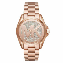 Michael Kors Bradshaw Ladies Watch MK6437ÂMK Logo Crystal Pave DialÂRose Strap