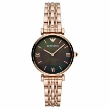 Montre Emporio Armani Ginni T-Bar pour femme – cadran nacre, acier inoxydable, AR11145