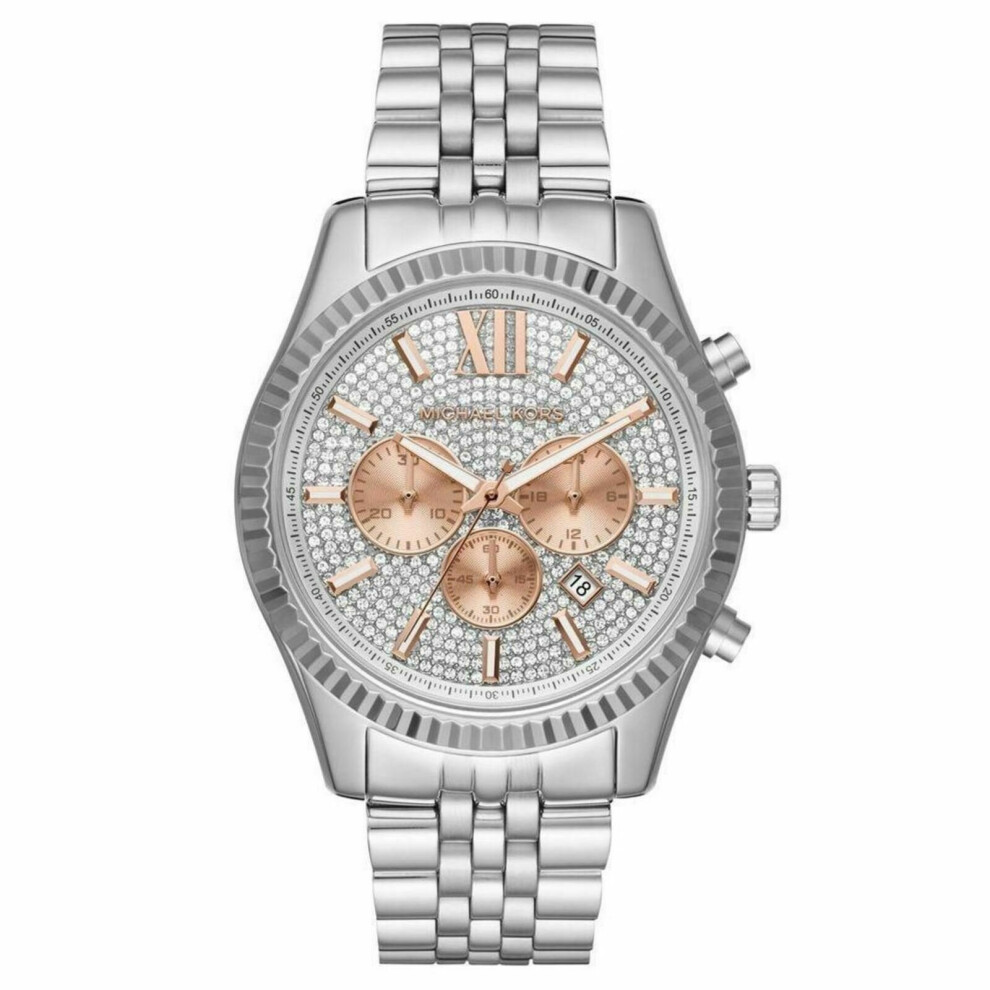 Michael Kors Lexington Ladies Formal WatchÂ¦Crystal Pave DialÂ¦ChronographÂ¦MK8515