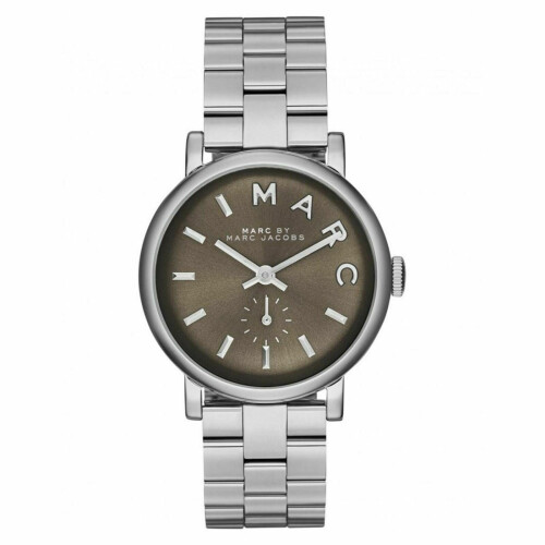 Marc Jacobs Marc Jacobs Baker dameur brun skive sølvfarget rustfritt stålrem MBM3329 1