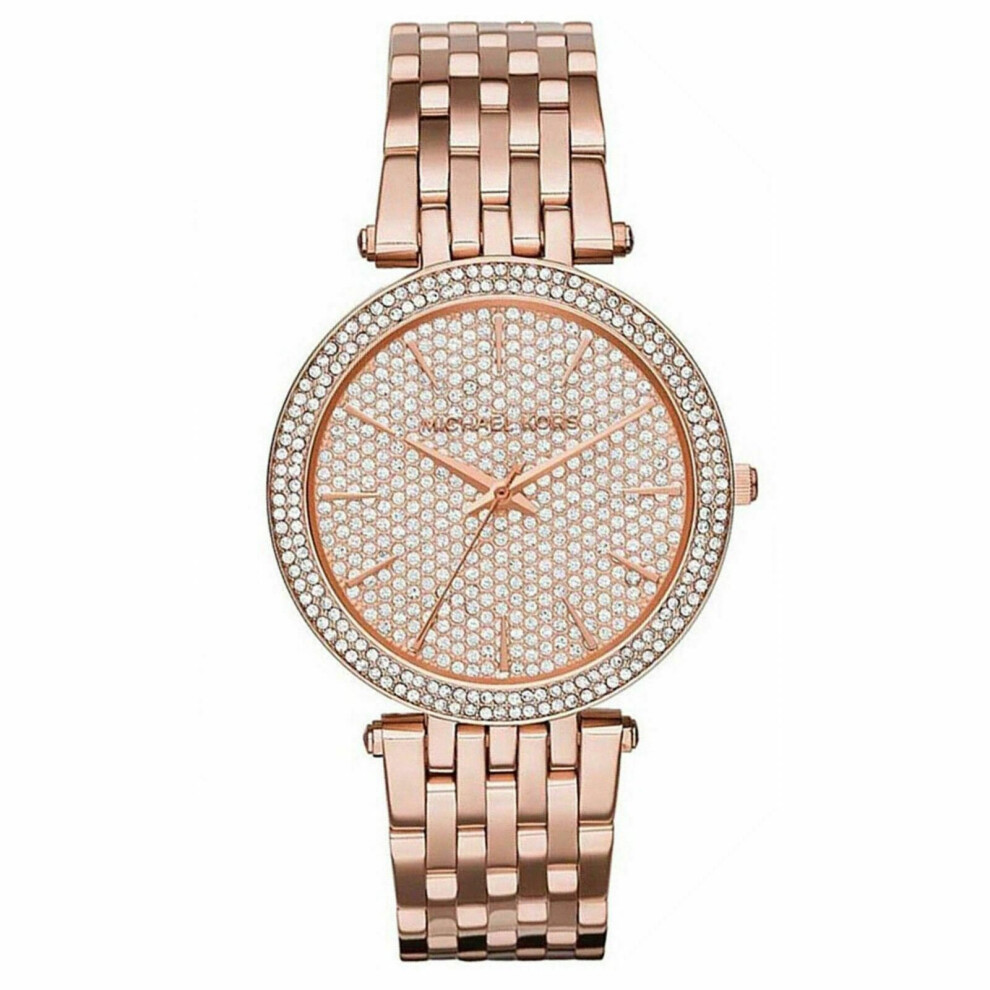 Michael Kors Darci Ladies Watch MK3439¦Crystal Pave Dial¦RoseTone Stainless Band