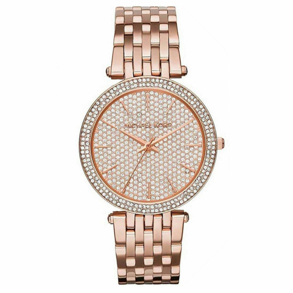 Michael Kors Darci Ladies Watch MK3439Â¦Crystal Pave DialÂ¦RoseTone Stainless Band