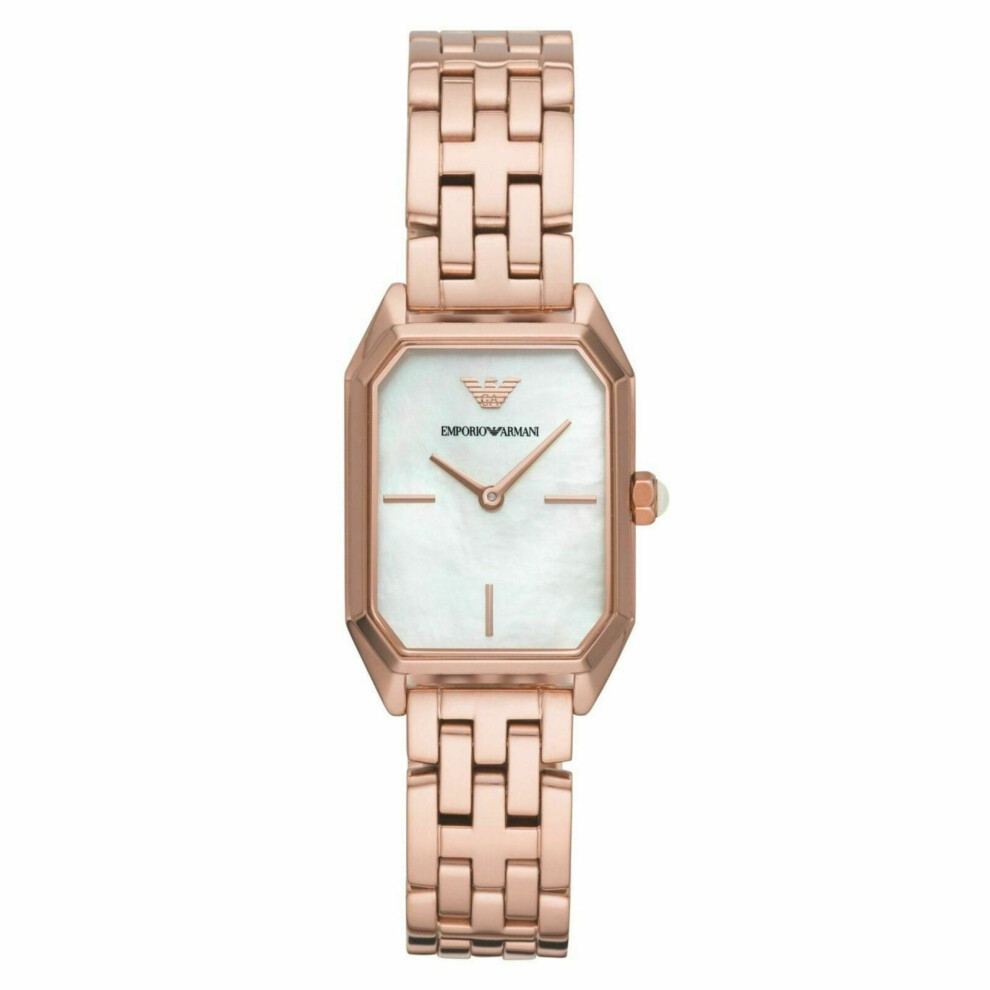 Armani Emporio Gioia Ladies Watch Ar11147âmop Dialârose Gold Tone Stainless Band