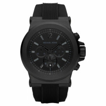 Montre Hommes Michael Kors DylanÂChronographe noir Cadran rondÂSilicone BraceletÂMK8152