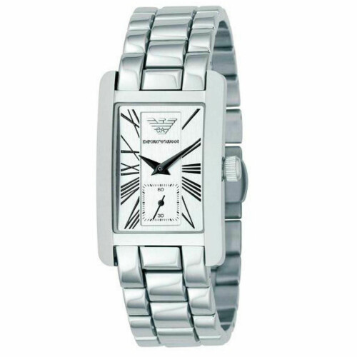 Armani Emporio Armani Classic κυρίες βραχιόλι ρολόι χρονογράφου Dial ασημί τόνο AR0146