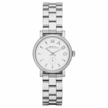 Marc Jacobs Baker Ladies Watch¦White Dial¦Silver Stainless Steel Strap¦MBM3246