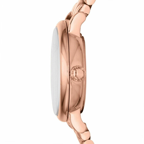 Marc Jacobs Marc Jacobs Baker Κυρίες ρολόι λευκό καντράν ροζ χρυσό από ανοξείδωτο ατσάλι MBM3248 1