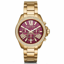 Michael Kors Wren Reloj de señoraÂFucsia Cristal PaveÂTono dorado inoxidableÂMK6290