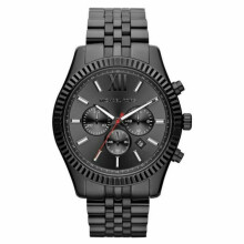 Michael Kors Lexington All Black große Herren Armbanduhr Chronograph MK8320
