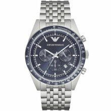 Emporio Armani Sportivo Herreklokke Kronografskive Sølvfarget Lenke AR6072