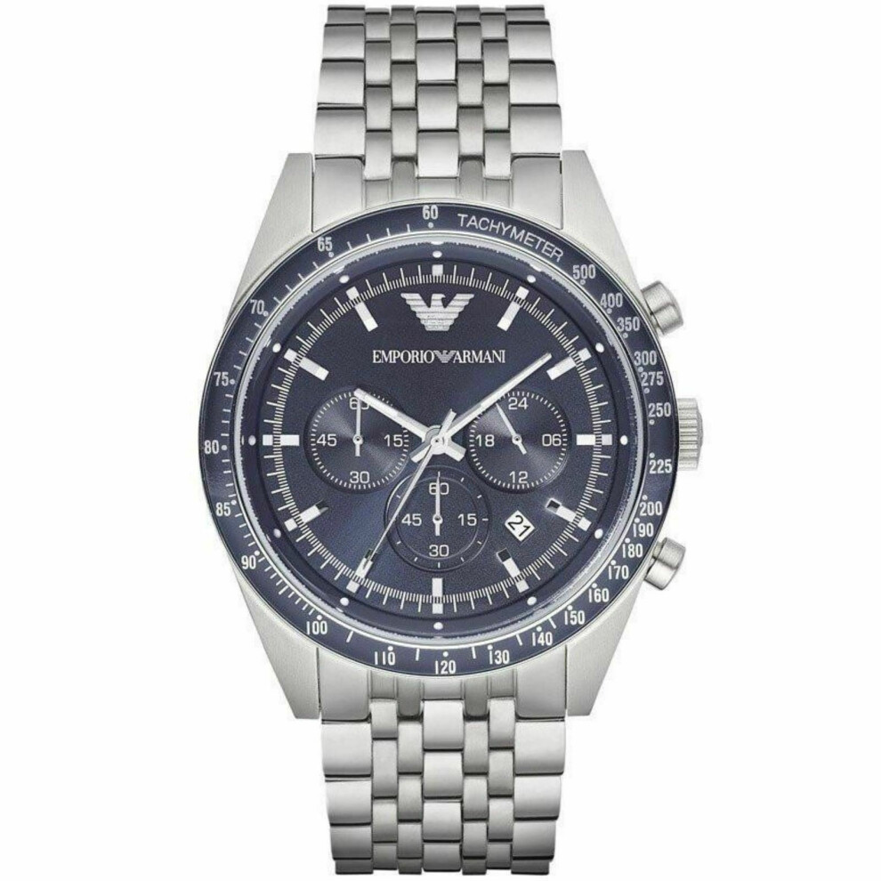 Emporio Armani Sportivo Men's Watch¦Chronograph Dial¦Silver Bracelet Band¦AR6072