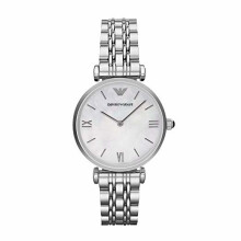 Emporio Armani Classic Ladies' Watch¦Mother Of Pearl Dial¦Stainless Strap¦AR1682