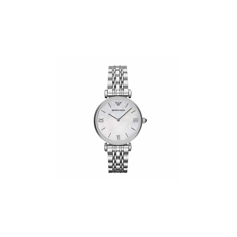 Emporio Armani Classic Ladies' Watch¦Mother Of Pearl Dial¦Stainless Strap¦AR1682
