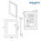 PlumbGalaxy Blanc 700 x 500mm Illuminated LED Mirror with Demister 4