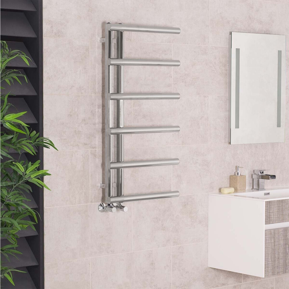Kristiansund 988 x 500mm Chrome Designer Heated Towel Rail