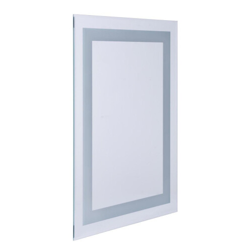 PlumbGalaxy Blanc 700 x 500mm Illuminated LED Mirror with Demister 2