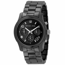 Michael Kors Runway Keramik-Armband Chronograph Designer Damenuhr MK5162
