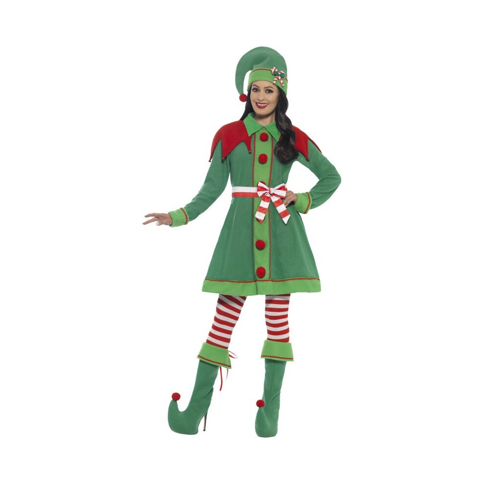 (multicoloured, L) Deluxe Miss Elf Costume Size