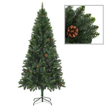 vidaXL Artificial Christmas Tree with Pine Cones Green 180cm Xmas Decoration