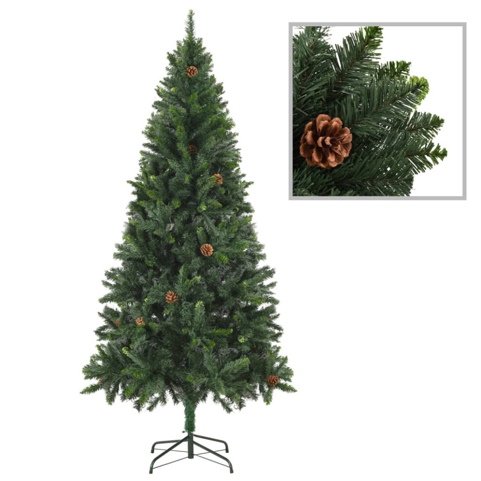 Vidaxl Artificial Christmas Tree With Pine Cones 180Cm Xmas Decoration Green