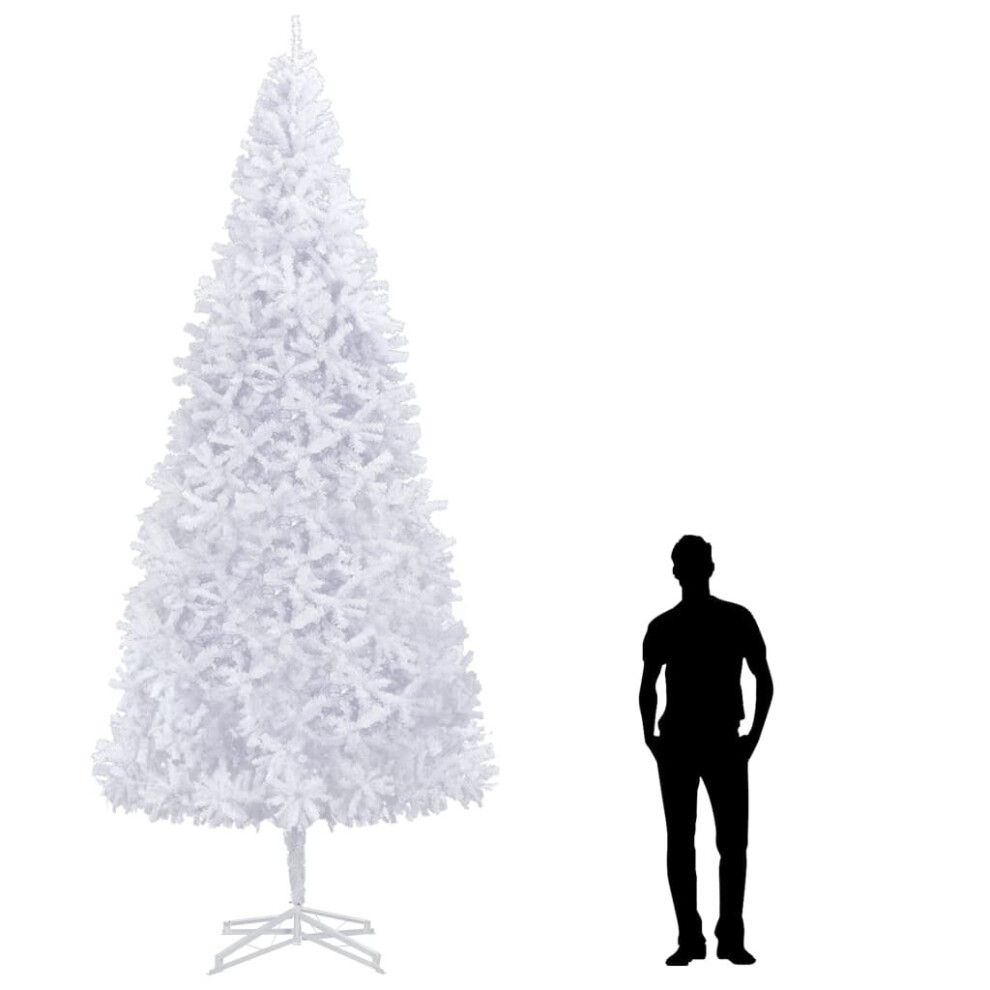 vidaXL Artificial Christmas Tree 400cm White Outdoor Holiday Xmas Decoration