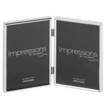 Impressions Silverplated Thin Double Photo Frame - 4' x 6' - 8173