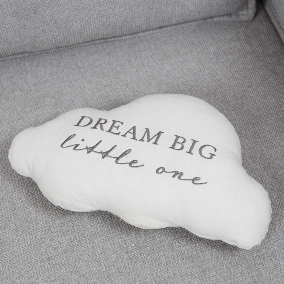 Bambino Linen Cloud Shaped Mini Cushion Dream Big