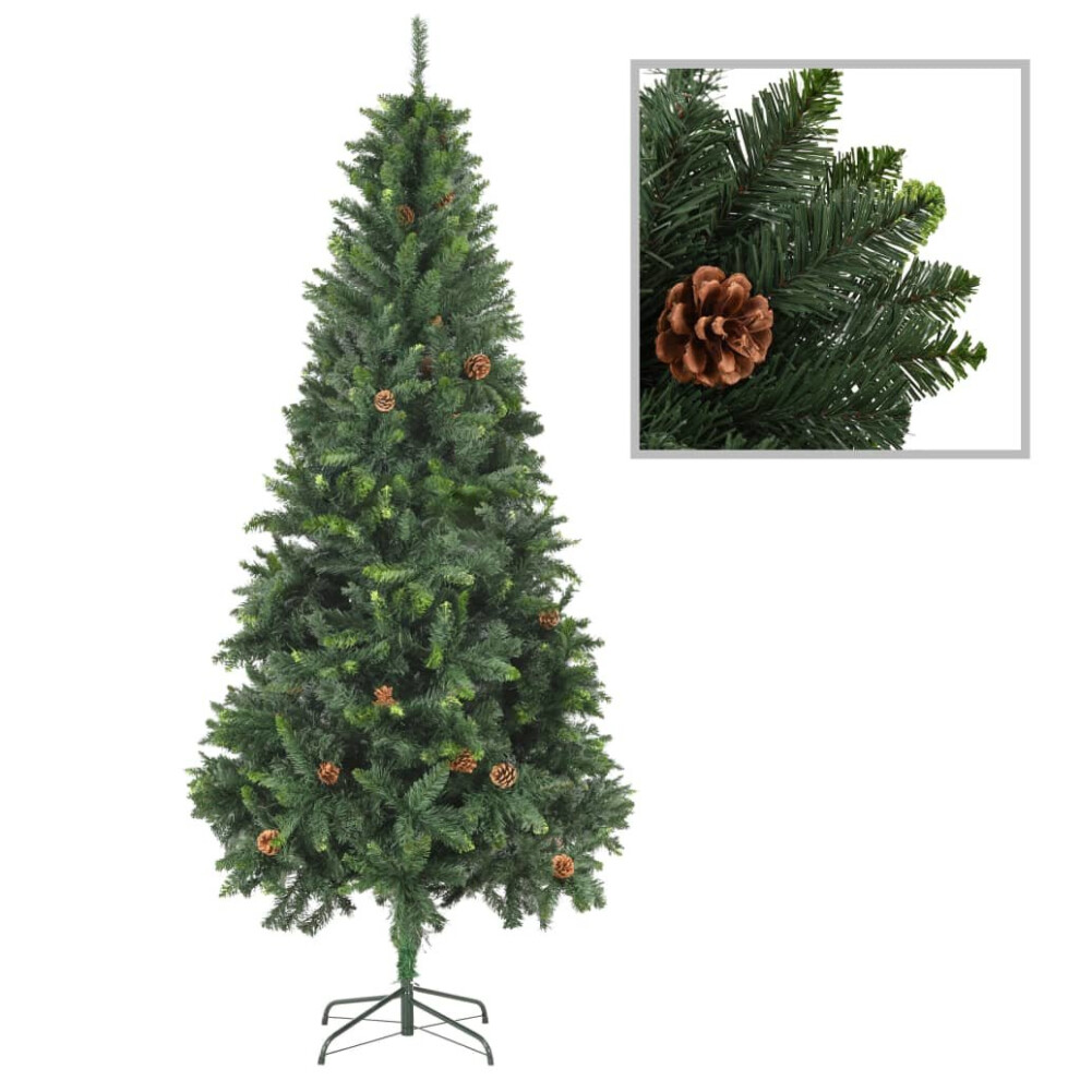 Vidaxl Artificial Christmas Tree With Pine Cones Green 210Cm Xmas Decoration